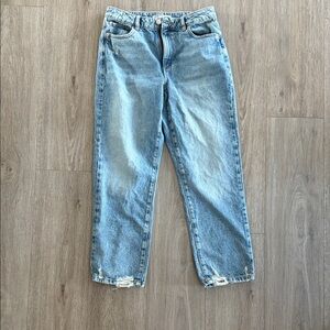 Garage Light Blue Straight Leg Jeans